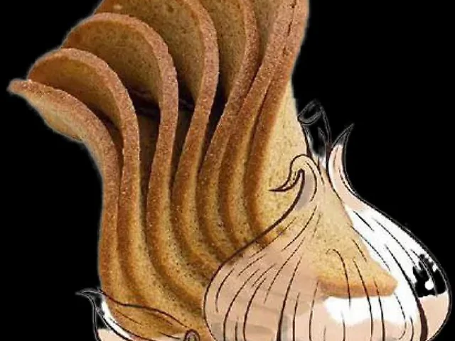 Грінки  часник слайси