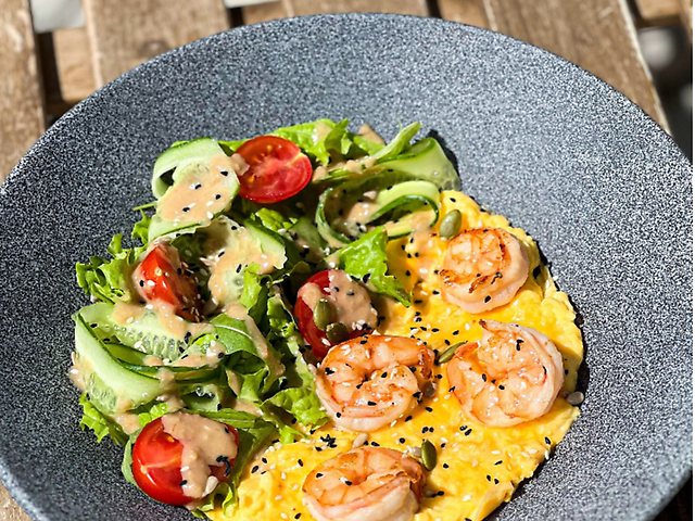 СКРЕМБЛ З КРЕВЕТКАМИ: 