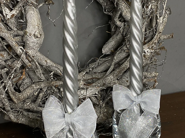 Свічник срібний