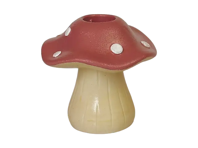 "Мухомор" свічник для столової свічки рожевий
