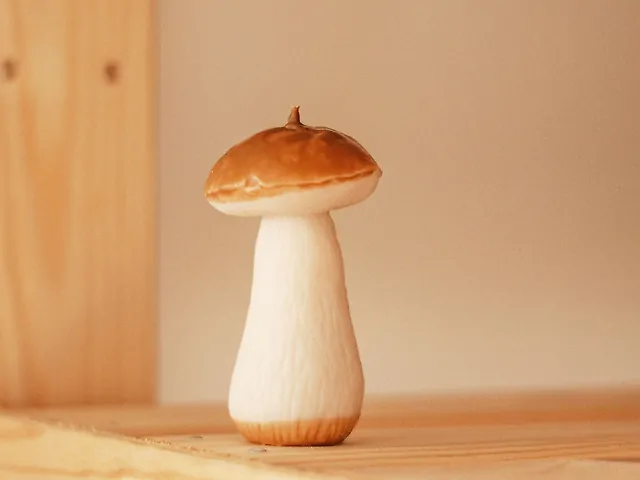 "Білий гриб M" свічка з оливкового та бджолиного воску