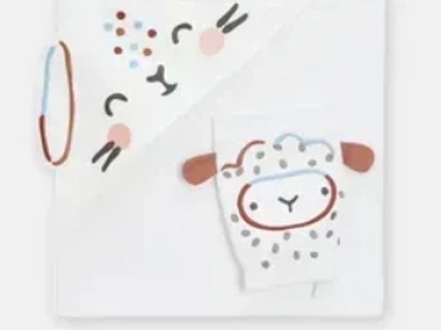 Білий рушник зайченя з рукавичкою Du Pareil.. au meme