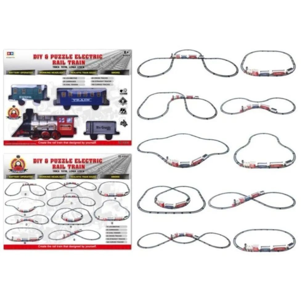 Іграшка потяг Yizhi гонковий із підсвіткою, музикою та димом