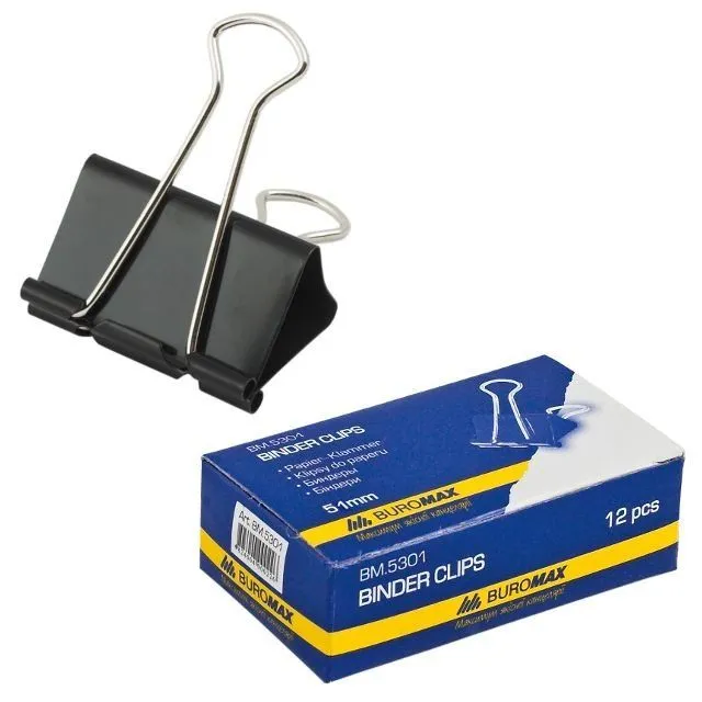 Бiндер 51мм ,12шт. BUROMAX