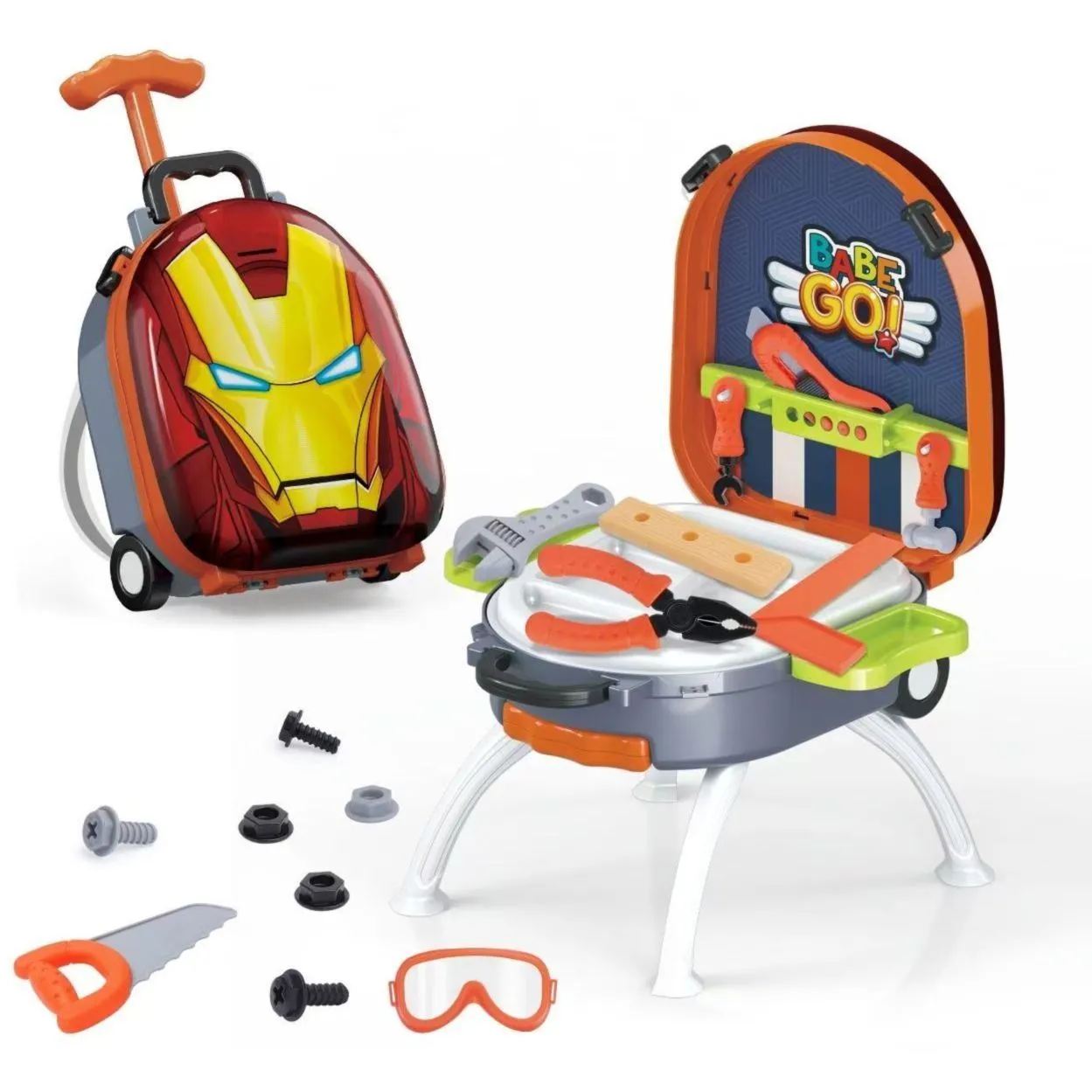 Набір інструментів Iron Man 4-в-1: ручний візок-рюкзак