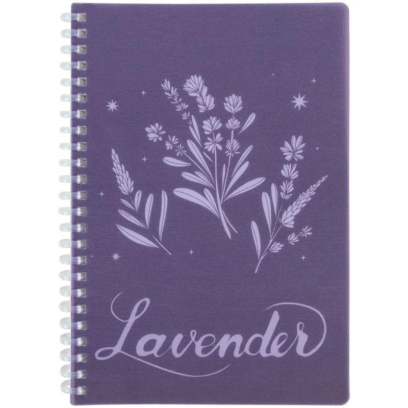 Блокнот на спіралі пласт. обкл., А5, 80 арк.,кл., Lavender 5