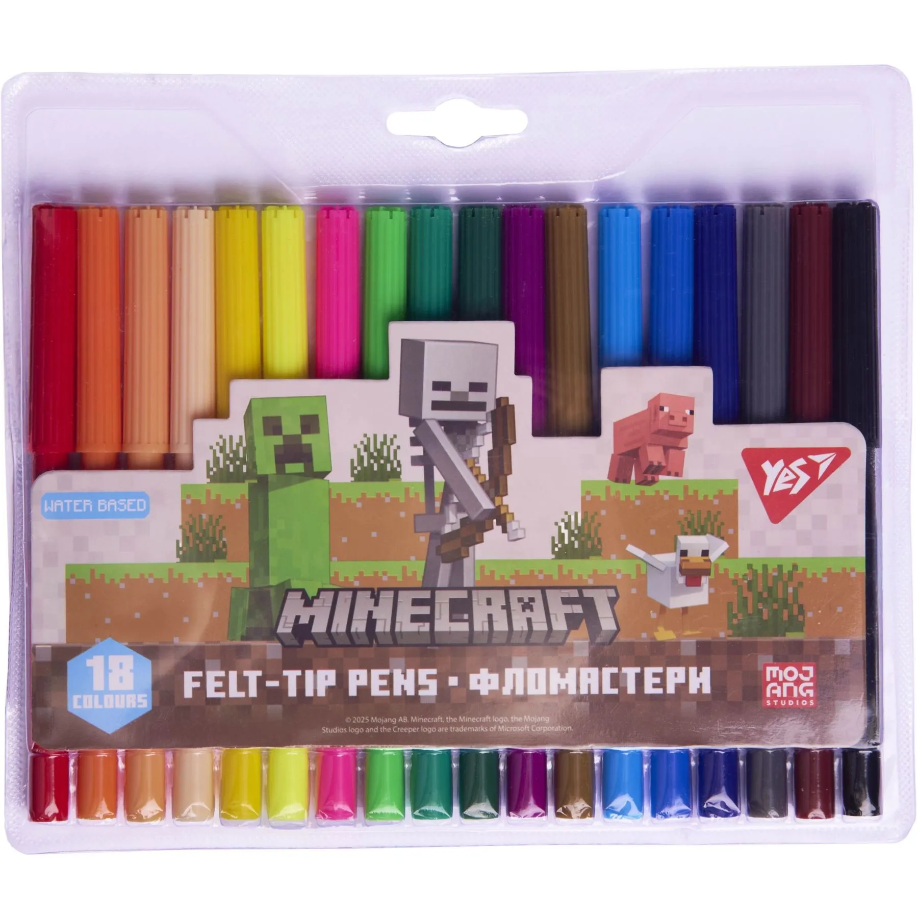 Фломастери Yes 18 кольорів "Minecraft"