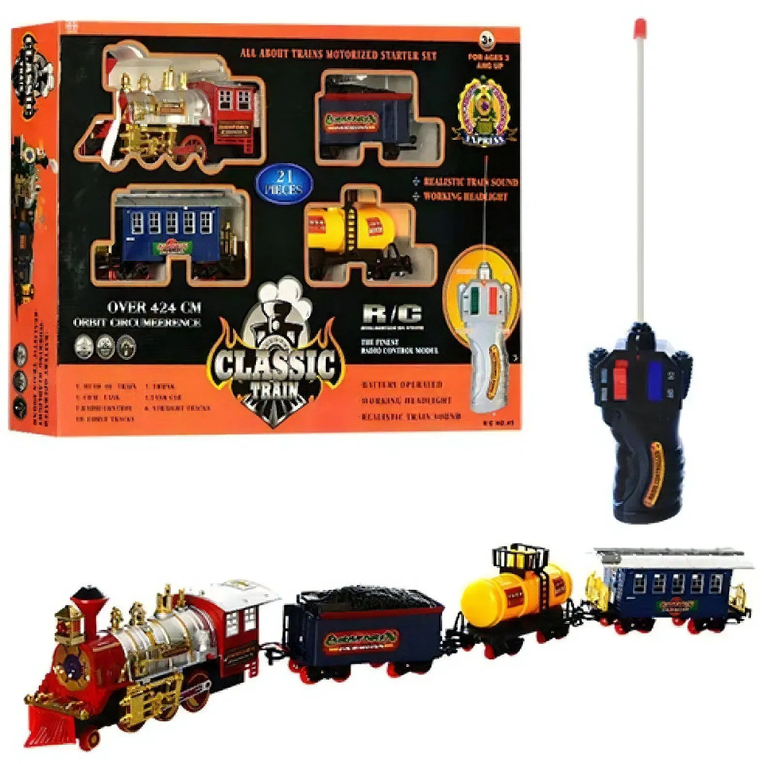 Іграшка електричний музичний потяг на дистанційному керуванні