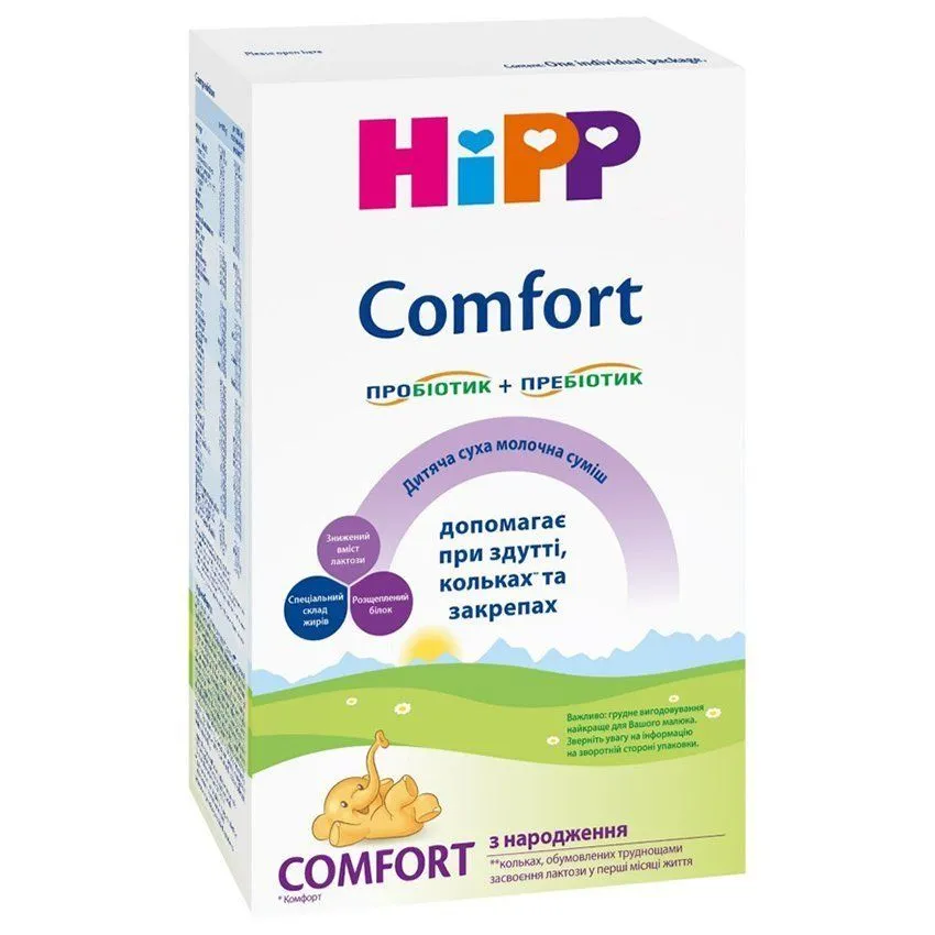 Дитяча суха молочна суміш "Comfort" початкова з народження 300 г, HiPP