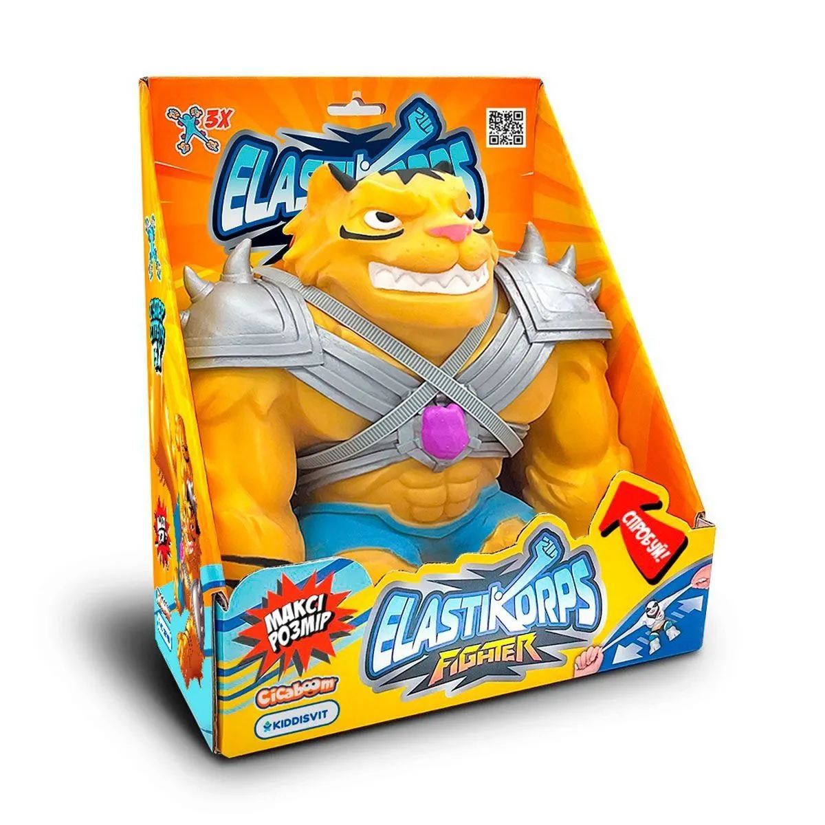 Стретч-іграшка ELASTIKORPS серії [Maxy Fighter 3: Extra Forcek - ЗОЛОТИЙ ТИГР