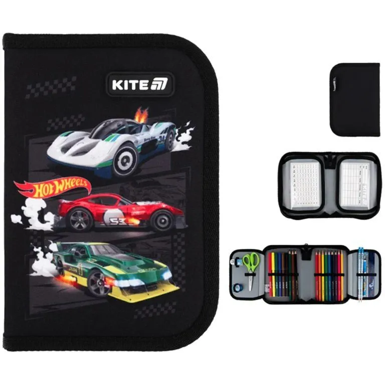 Пенал Kite 1 від., 2 відв., з наповненням 622H-1 HW