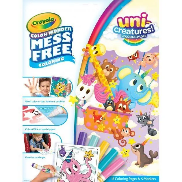 CRAYOLA Розмальовка Color Wonder Єдинорогі створіння