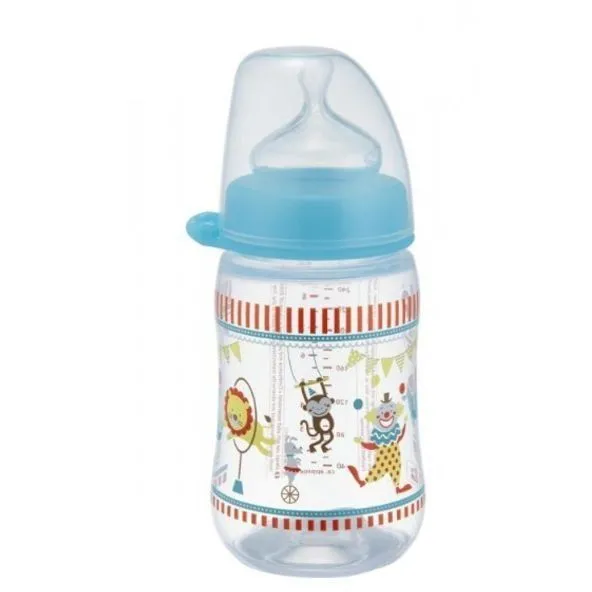 РР пляшка 260 мл.з широкою горловиною&quot;Х&quot;+соска з широкою шийкою (Система &quot;Actiflex&quot;)/NIP