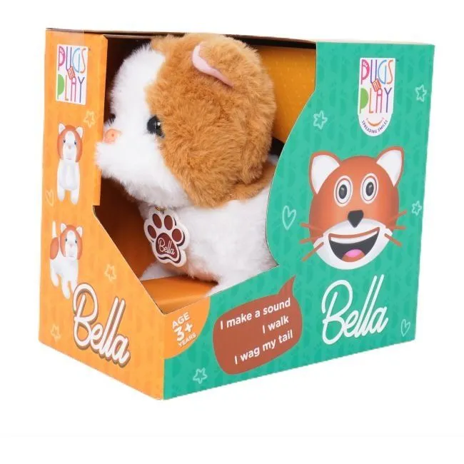 Pugs at Play Інтерактивна Іграшка Біло-коричневе кошеня &quot;BELLA&quot;