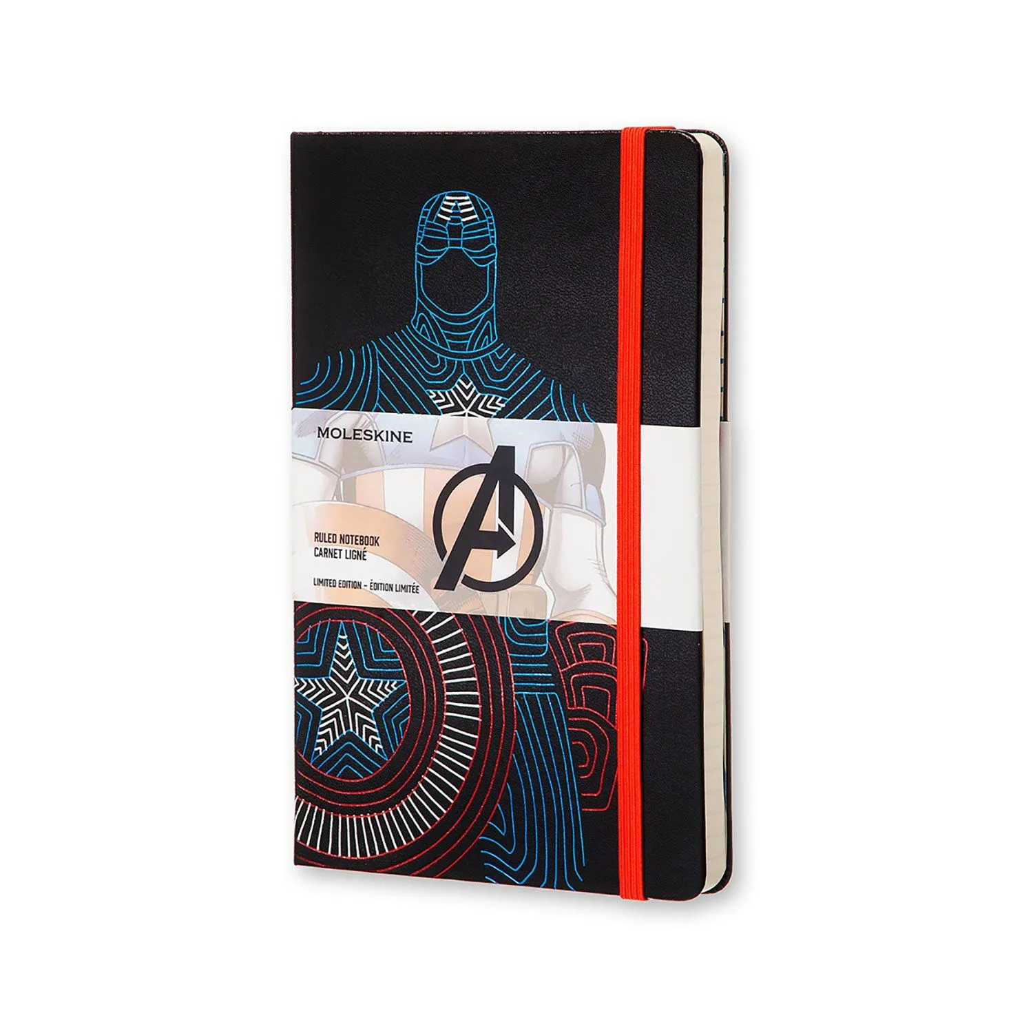 Блокнот Moleskine Avengers средний / Линейка Капитан Америка