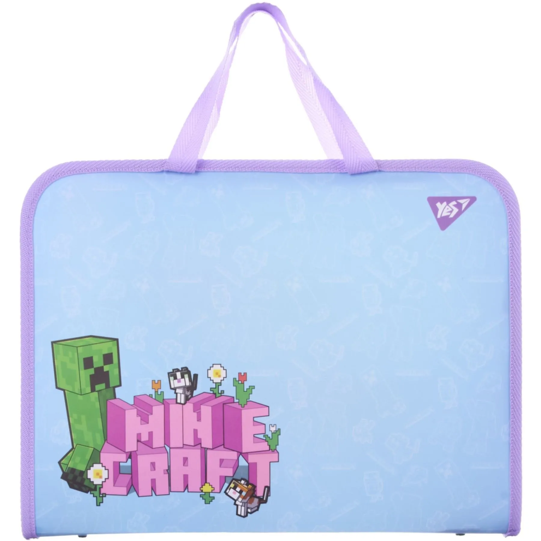 Папка-портфель Yes FC на блискавці з тканинними ручками &quot;Minecraft.Spring&quot;