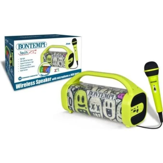 Бездротова колонка з мікрофоном і RGB-підсвічуванням