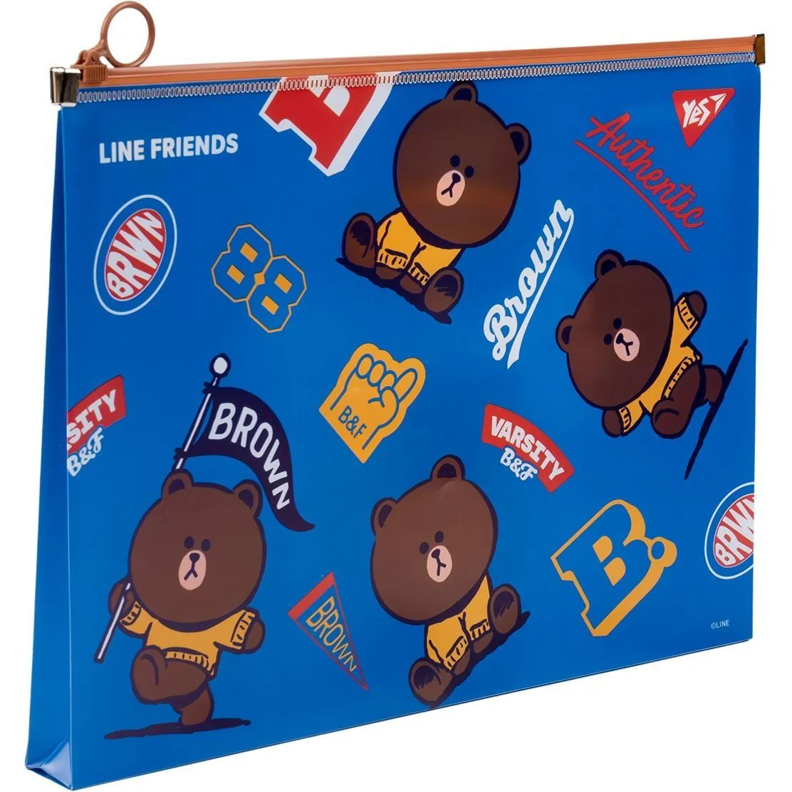 Папка-конверт YES А4 на блискавці &quot;Line Friends&quot;