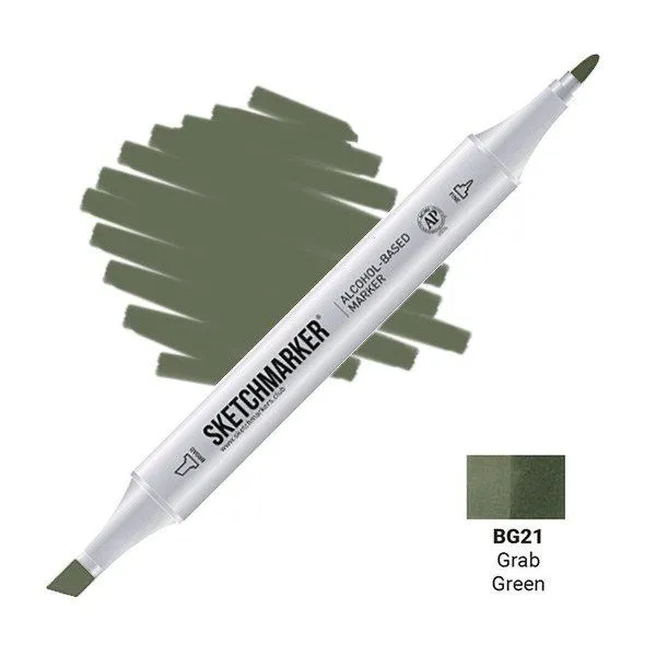 Маркер #535b43, Цвет маркера: Grab Green (Зеленый грейфер), SM-BG021, SKETCHMARKER), SM