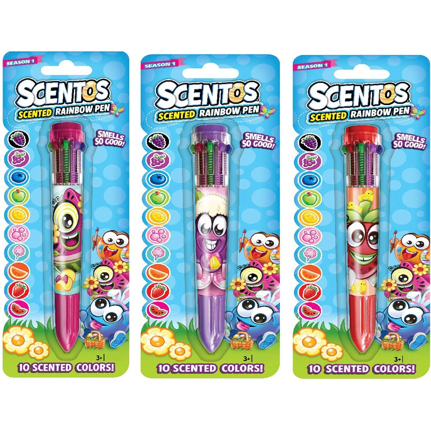 Багатокольорова ароматна кулькова ручка - ВЕЛИКОДНІ БАРВИ (10 кольорів) Scentos