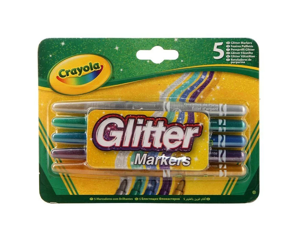 CRAYOLA Набір фломастерів з блискітками, 5 шт