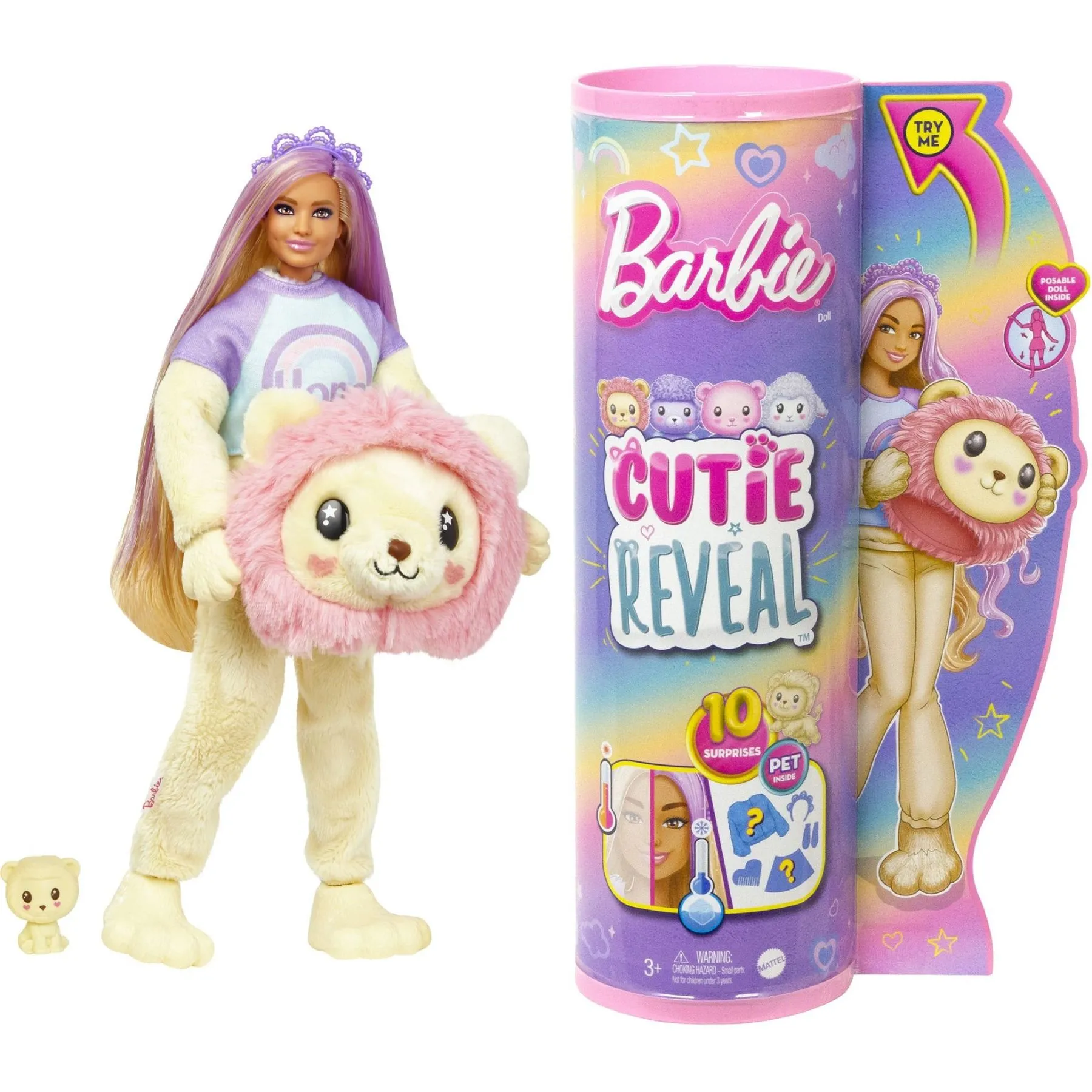 Лялька Barbie &quot;Cutie Reveal&quot; серії &quot;М&#039;які та пухнасті&quot;  левеня