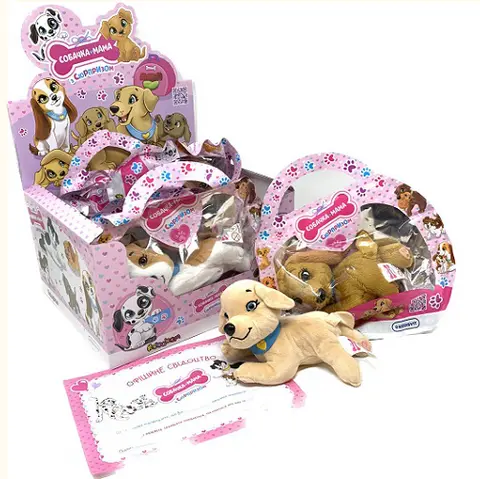 М&#039;яка колекційна іграшка  СОБАЧКА МАМА З СЮРПРИЗОМ (в диспл.)
