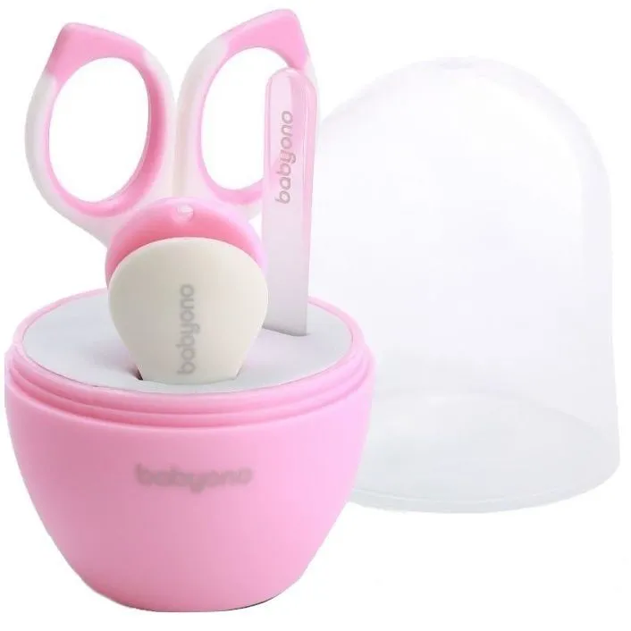 Косметичний набір для догляду за нігтями (пилочка, ножниці, щипчики) (Рожевий) &quot;BabyOno&quot;