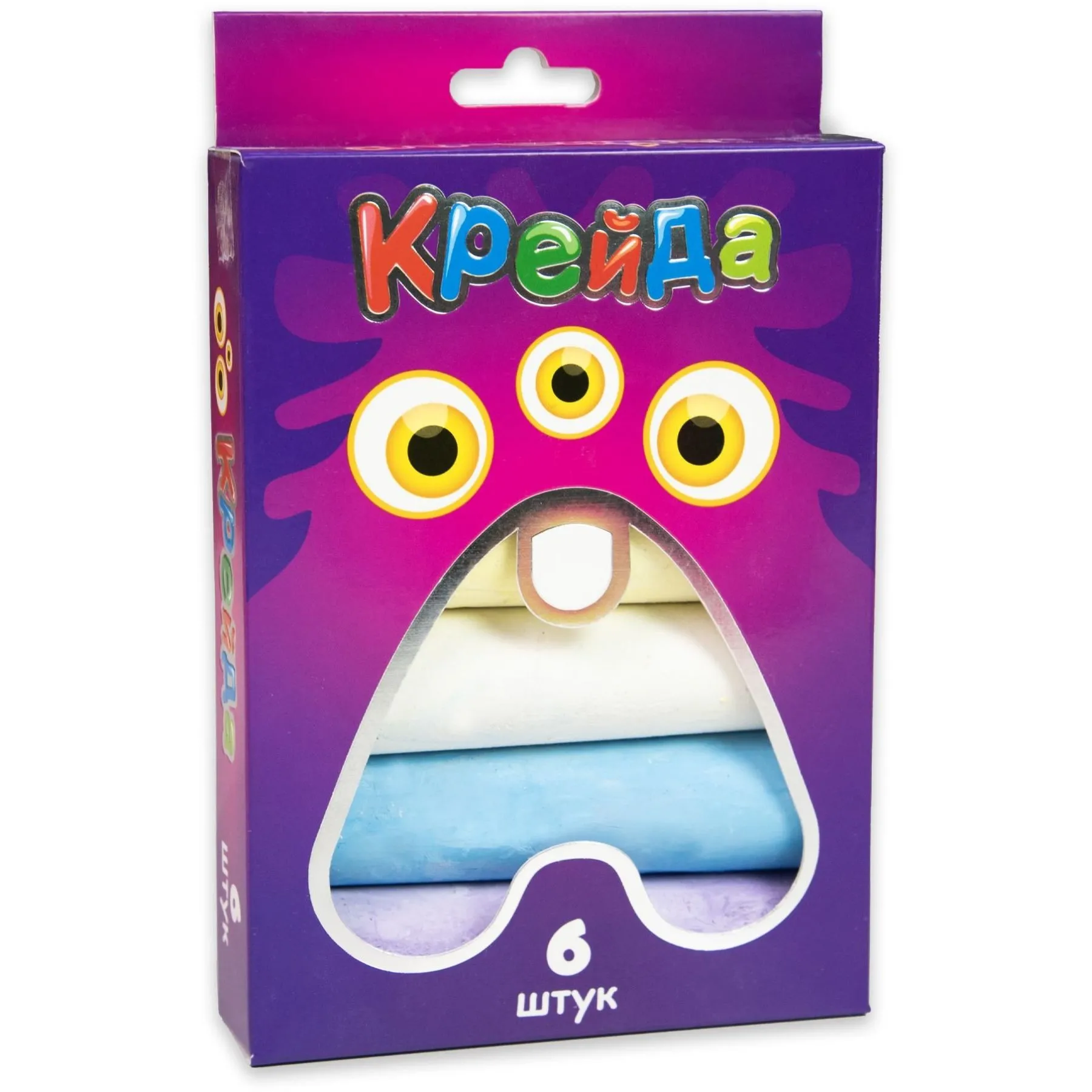 Крейда Велика кругла - 6 штук Strateg різнокольорова (50102)