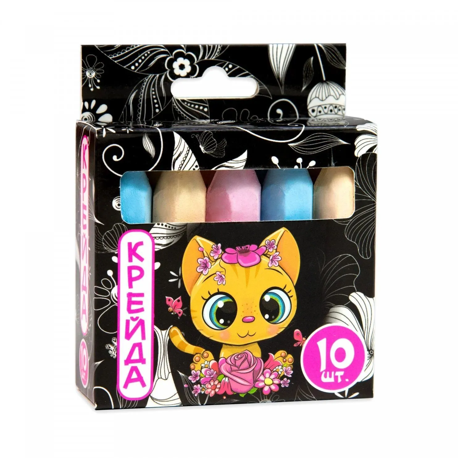 Крейда Олівець - 10 штук Strateg різнокольорова (50112)