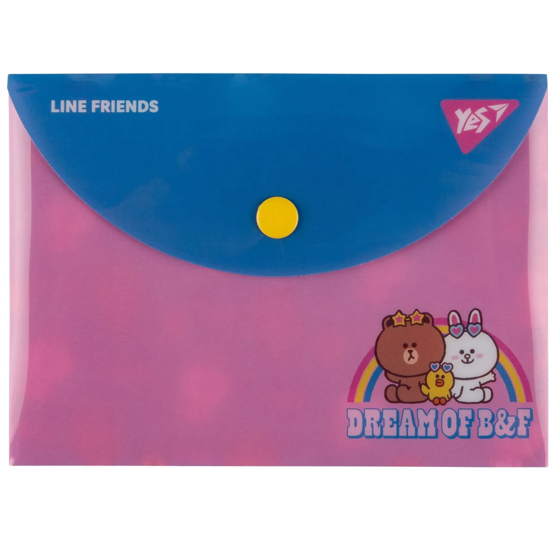 Папка-конверт Yes B7 на кнопці &quot;Line Friends&quot;