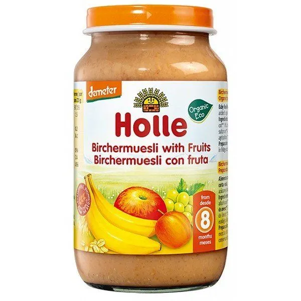 Дитяче харчування "Мюслі з фруктами" пюре органічне (з 8 місяців) 220г, Holle