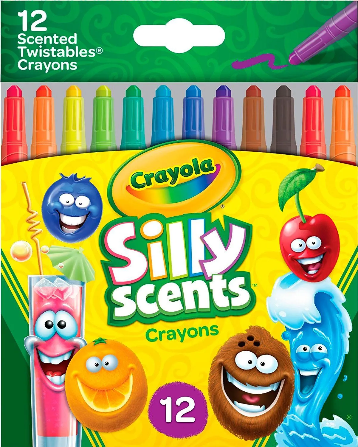 CRAYOLA Silly Scents Набір воскової крейди &quot;Твіст&quot;, що викручуються, з ароматом, 12 шт