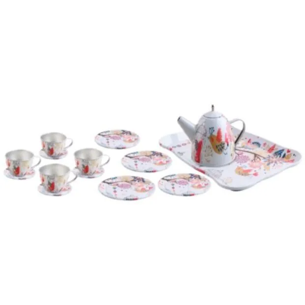 Ігровий металевий чайний сервіз в скрині