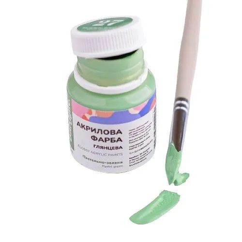 Акрилова фарба глянцева Brushme Пастельно-зелена