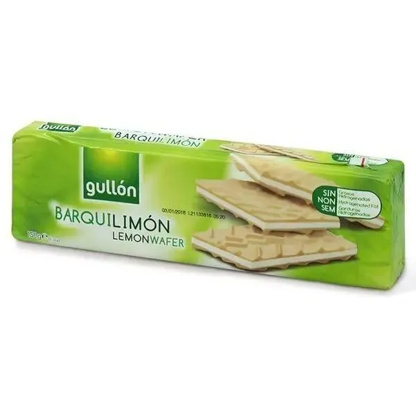 Вафлі GULLON Barquilimon з лимонним кремом, 150г, 16шт/ящ***