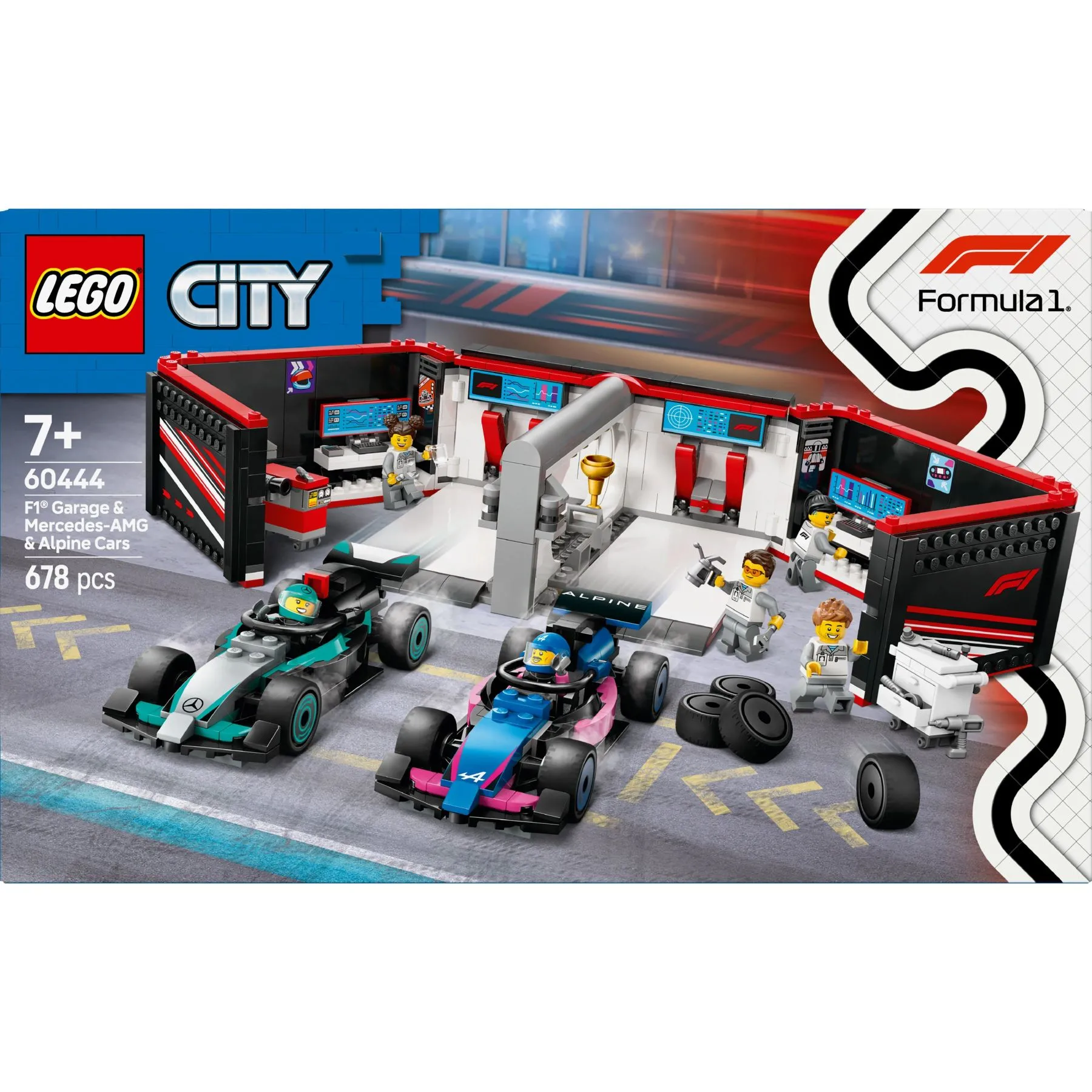 Конструктор Гараж F1^ та автомобілі Mercedes-AMG і Alpine LEGO City