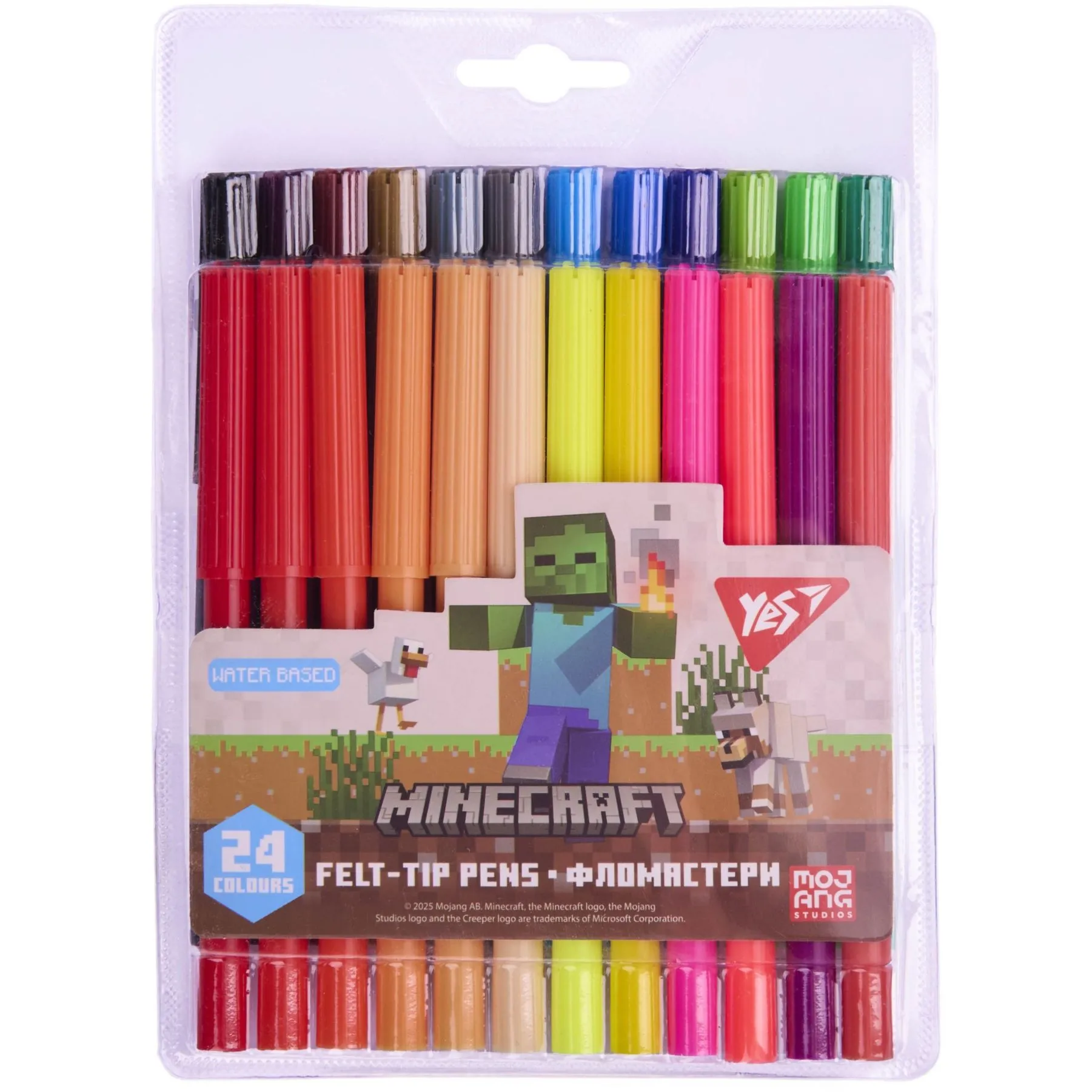 Фломастери Yes 24 кольори "Minecraft"