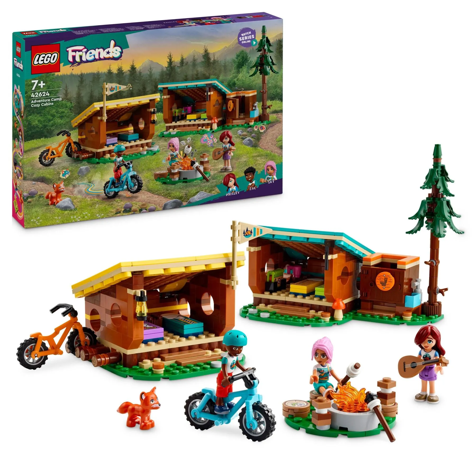 Затишні хатинки у пригодницькому таборі LEGO Friends