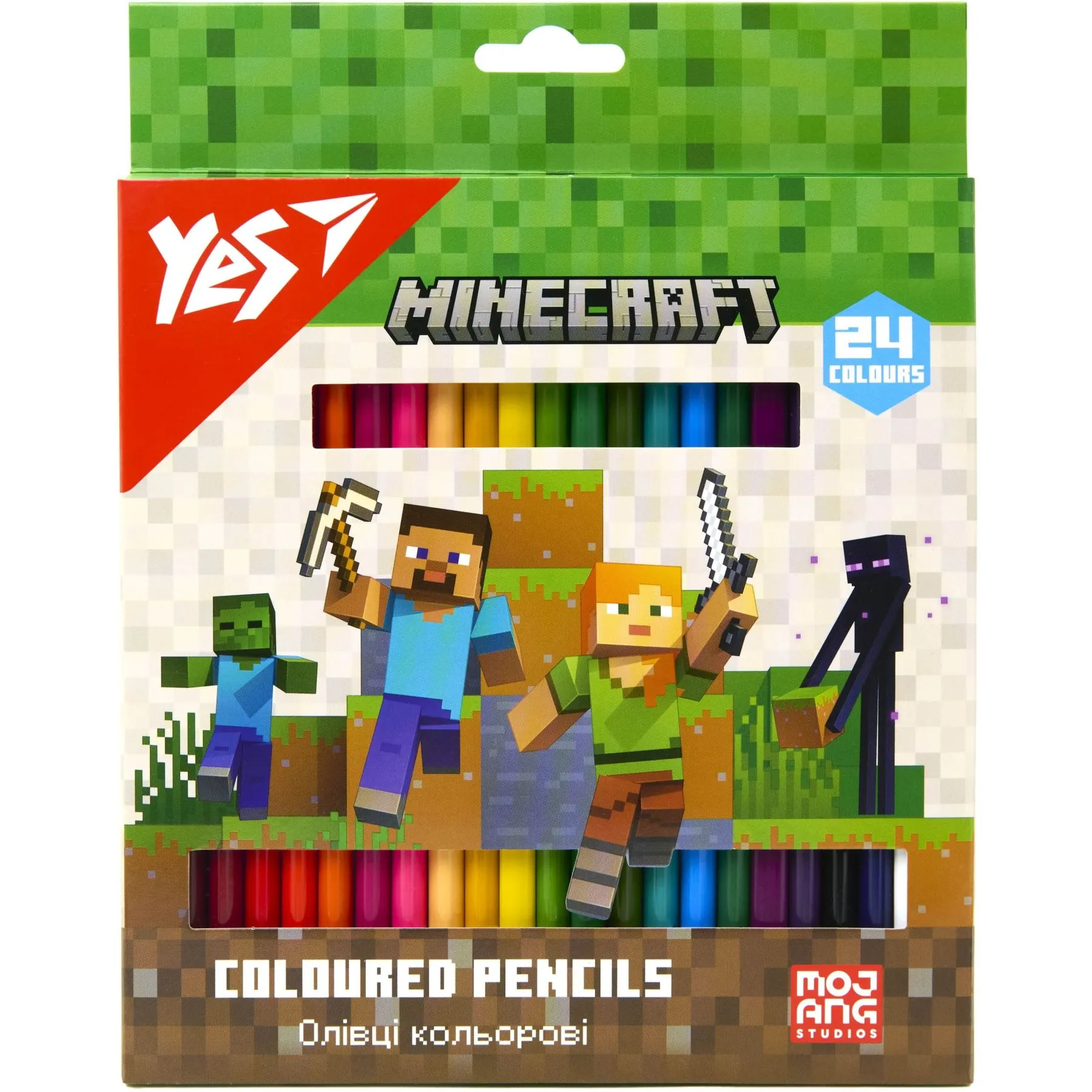 Олівці кольорові Yes 24 кол. "Minecraft"