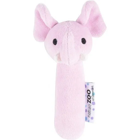 Велюровая погремушка &quot;Фиолетовый слоник&quot; (хлопок)