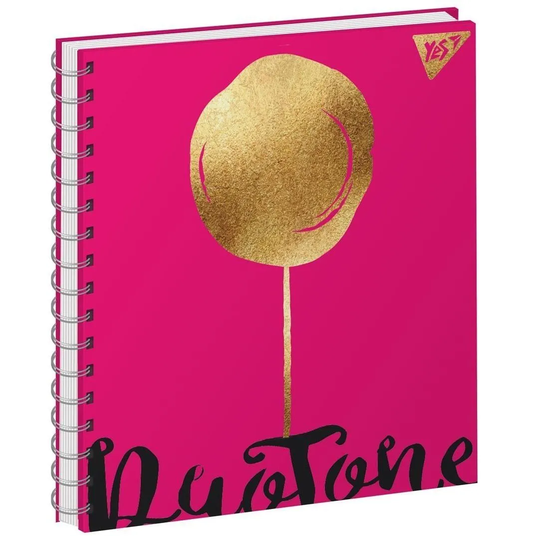 Блокнот д/зап. 150*150/64 лін. 7БЦ подв.спір., лам.софт-тач+пант.+фол.зол. "DUO TONE" YES