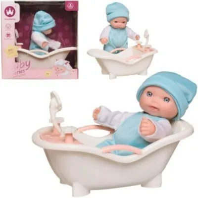 Іграшкова ванночка з лялькою