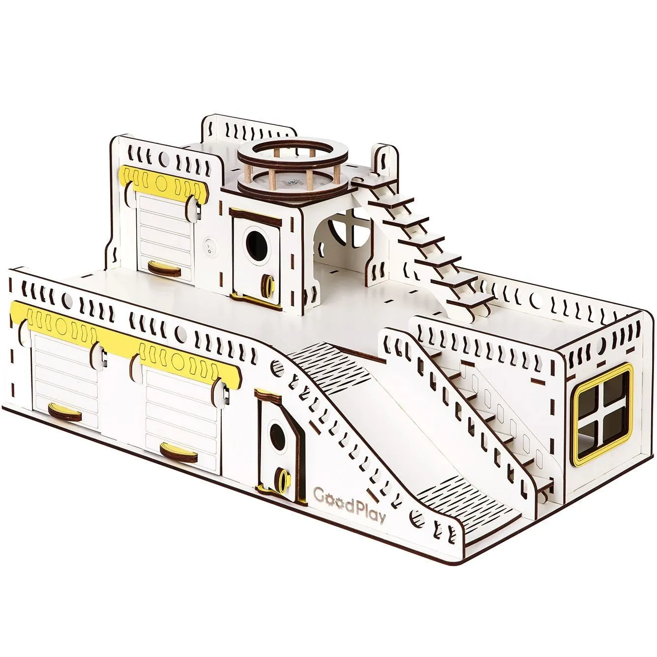 Гараж для машинок 32х57х27 Гоночна база з підсвічуванням