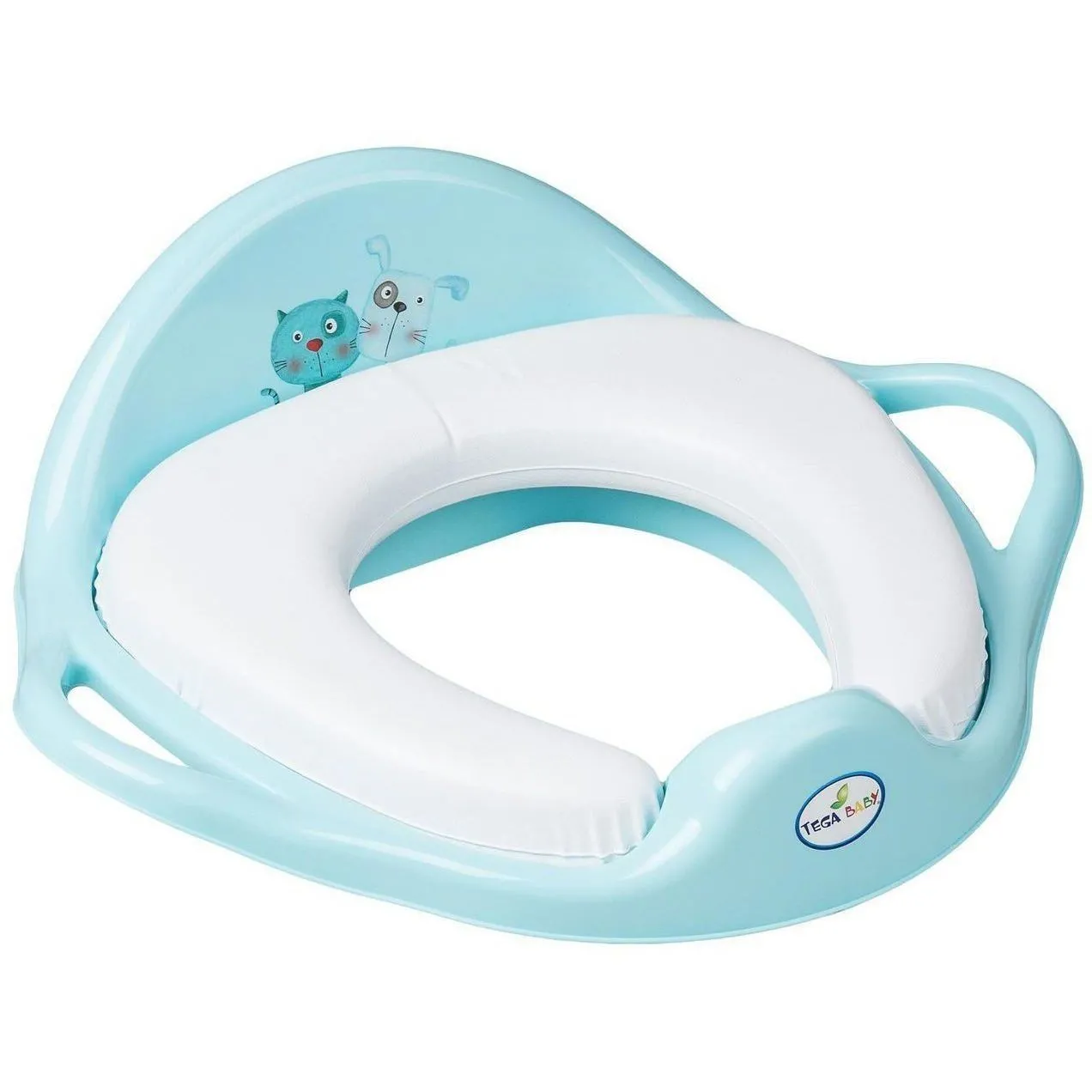 Туалетне сидіння М&#039;яке &quot;Кіт і Пес&quot; (Блакитний) /&quot;TEGA&quot;