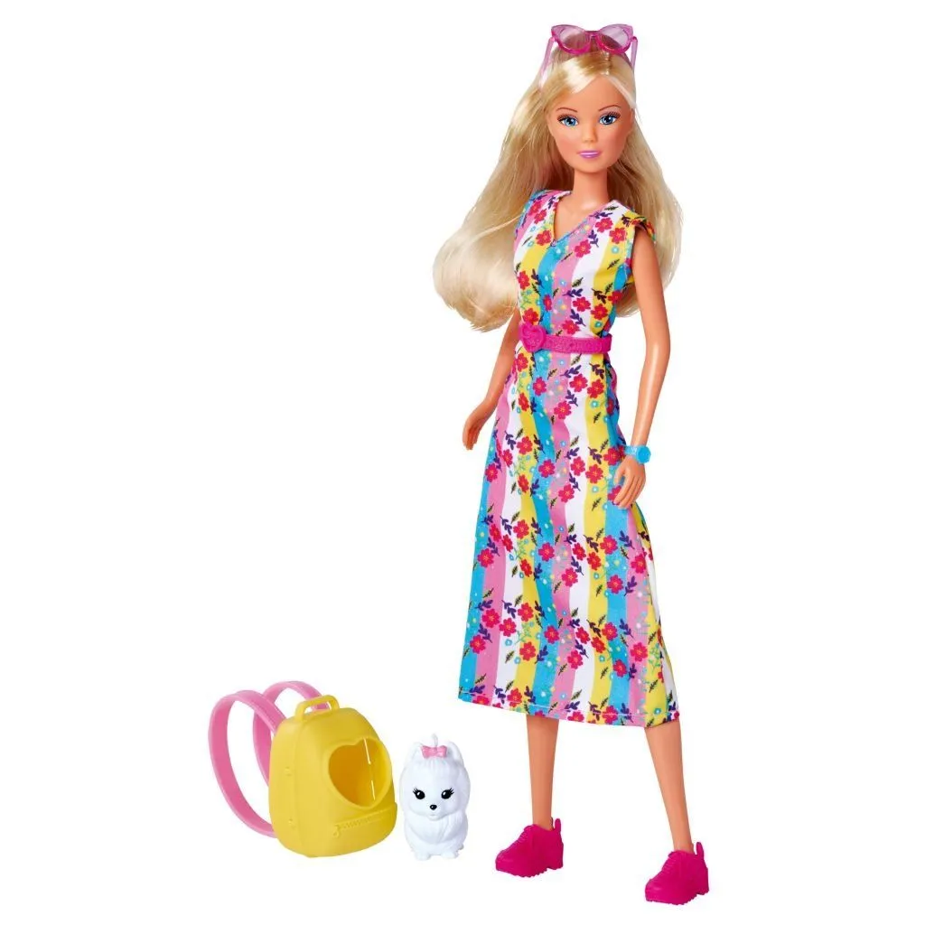 Лялька Штеффі &quot;Подорож з песиком&quot; з рюкзаком-переноскою, 3+