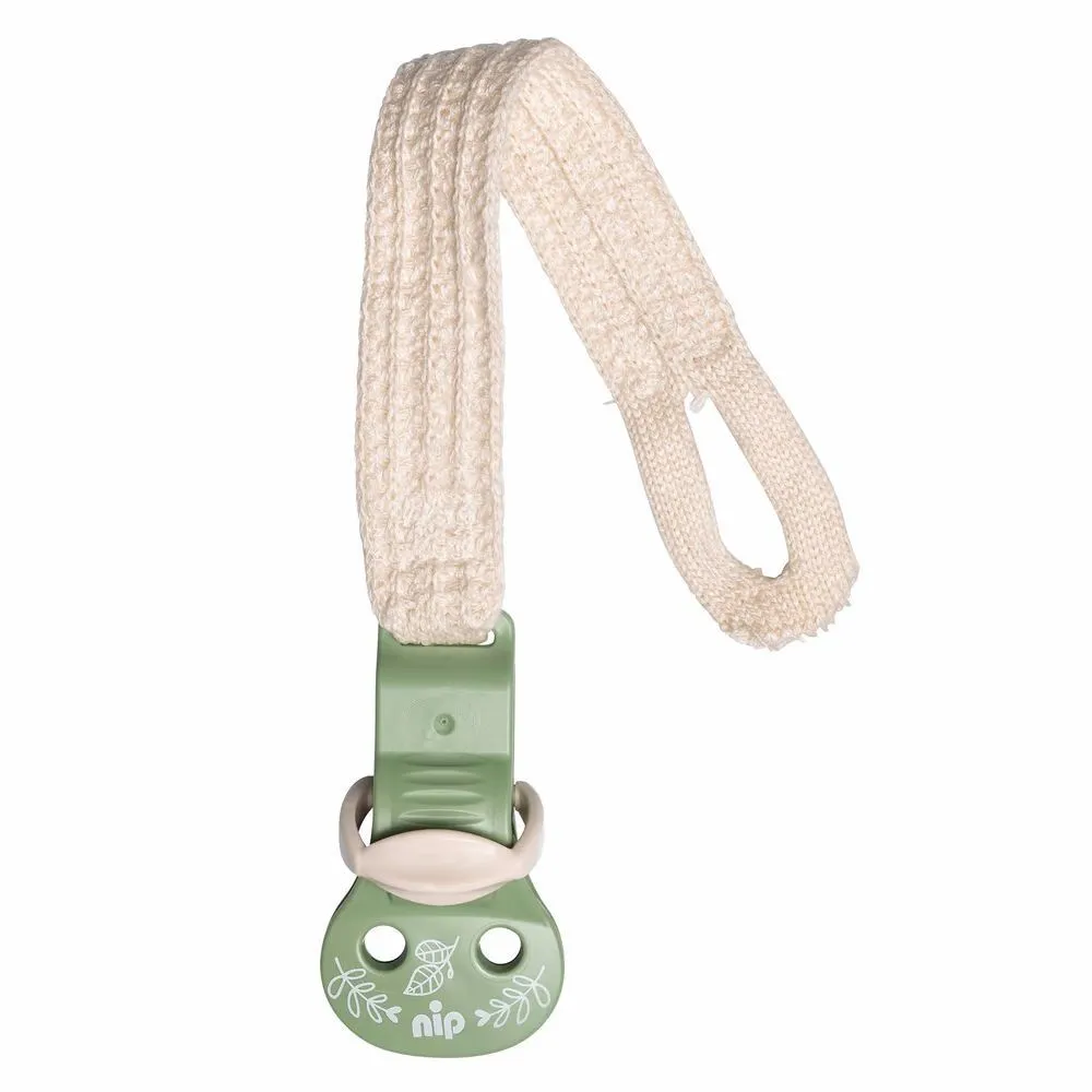 Тримач для пустушки з бавовни "Х" "Зелена Серія" (1шт)/ NIP