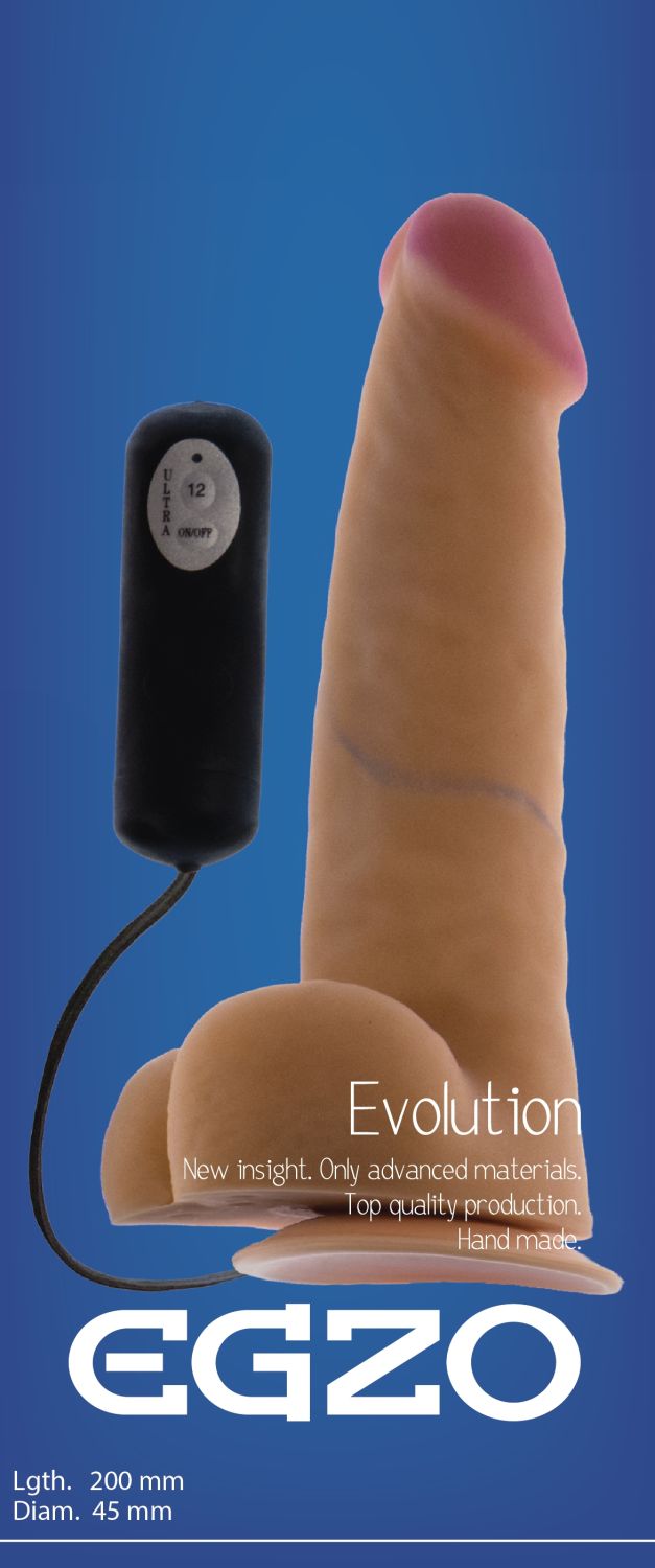 Вібратор на присосці EGZO, 21,5 х 4,5 см