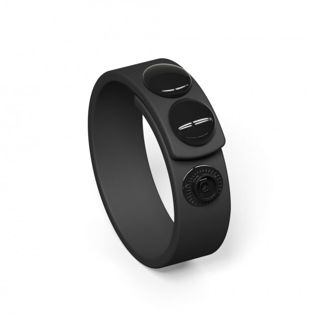 Регульоване ерекційне кільце на кнопках Love To Love HERO RING - BLACK ONYX (Чорний)