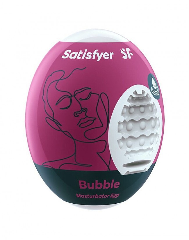 Самозмазуючийся мастурбатор-яйце Satisfyer Egg Bubble, одноразовий